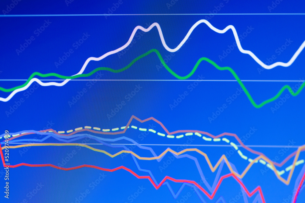 Detailed Business Chart on LCD Computer Screen