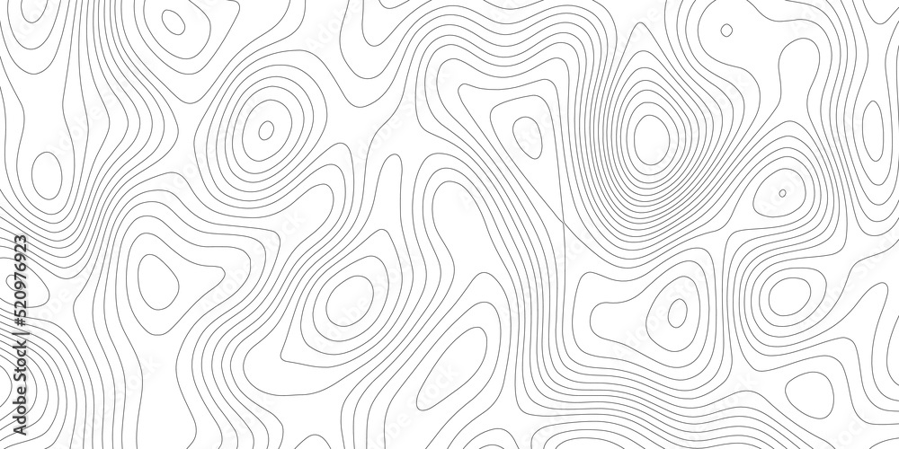 Abstract background with vector monochrome seamless pattern, curved lines, black & white background. Topographic background and texture Wavy backdrop. Cardboard .Topographic background and texture .