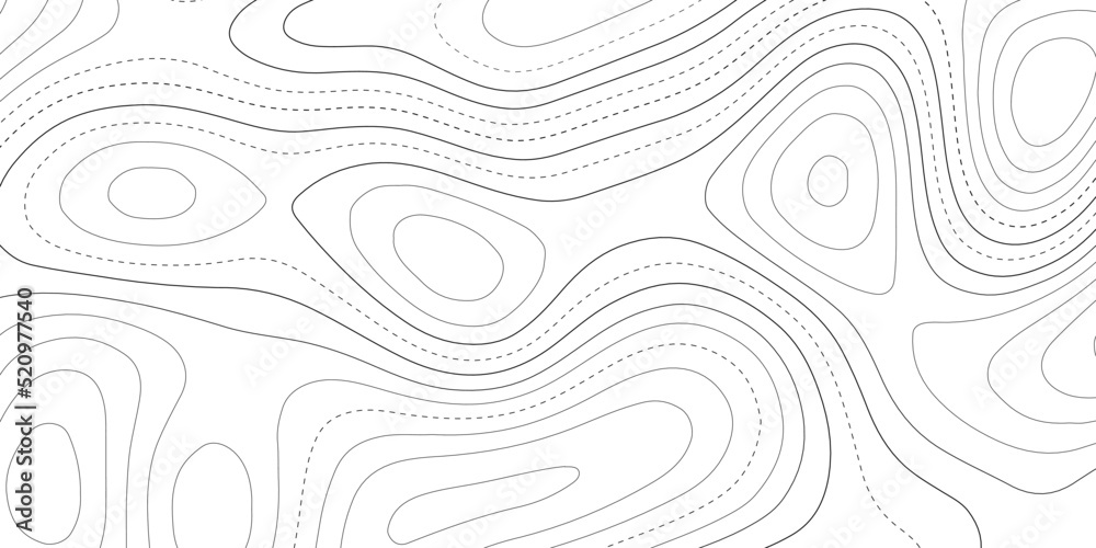 Abstract design with black and white abstract background . Topography map concept. 3d rendering . Creative and similar design with white and black tone paper cut wave curve with blank space design