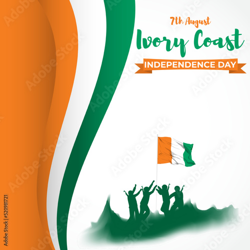 Vector illustration for Ivory Coast Independence Day