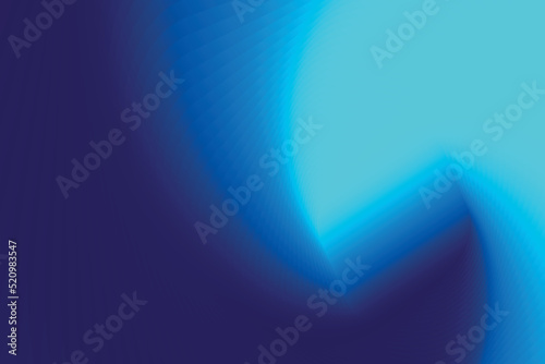 beautiful futuristic abstract illustration in the form of a dark blue background on which there are barely noticeable blue lines and an azure bright spot on the top left, which deforms and stretches