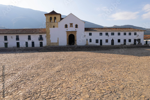 The Main Church On The Plaza In Villa De Leyva, Colombia photo