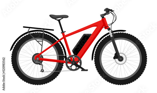 Modern Electric Bicycle in side view
