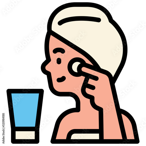 skincare filled outline icon