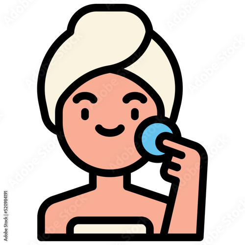 skincare filled outline icon
