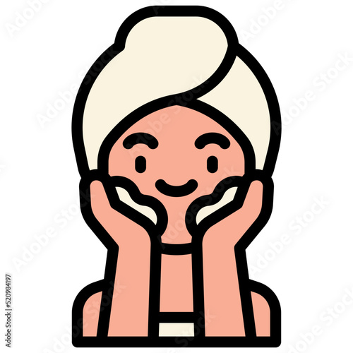 skincare filled outline icon