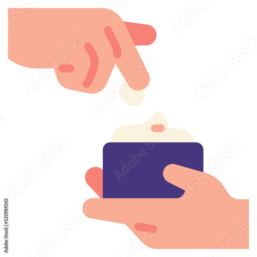 cream flat icon