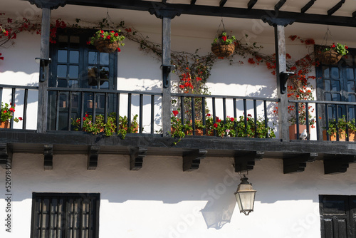 Colonial houses in Villa De Leyva, Colombia. photo