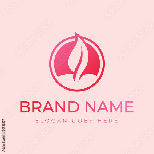 Quite Stylishly Designed, Leaf-Containing Logo Design