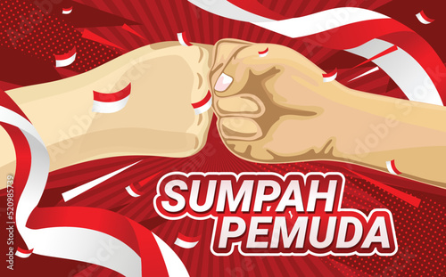 the spirit of the hand of the Indonesian youth oath