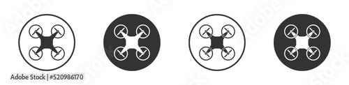 Drone icon. Flying camera. Quadcopter icon. Vector illustration.
