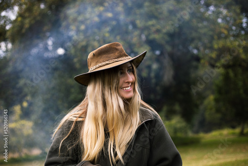 Farmer woman smiling