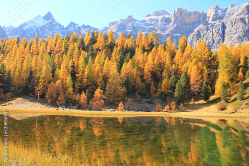The Mirror Lake in the hautes alpes the Natural Park of Queyras
