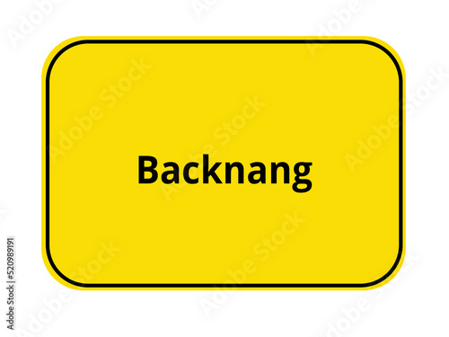 Ortseingangschild - Backnang