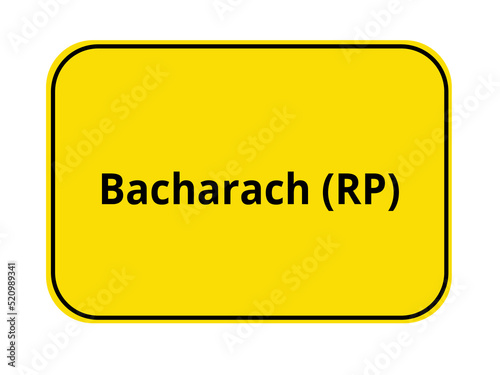 Ortseingangschild - Bacharach RP
