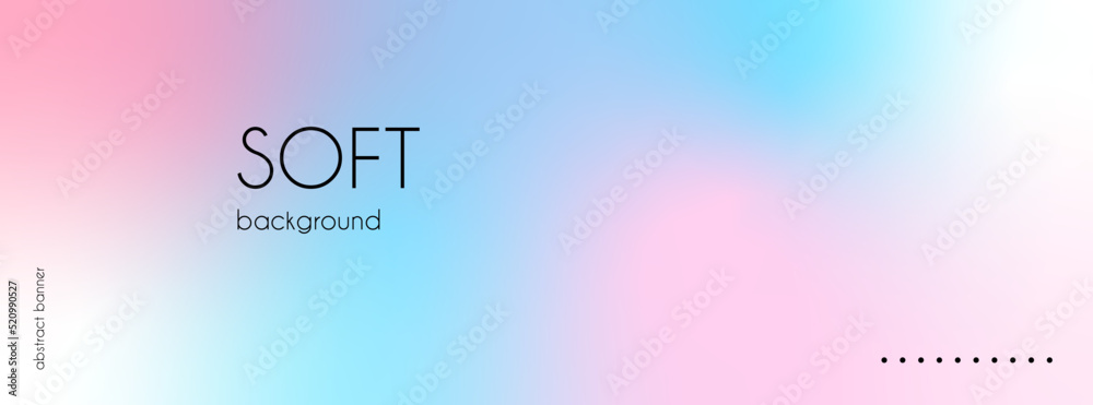 Abstract soft blurred gradient banner. Minimalistic vector colorful background. Facebook cover, web header - obrazy, fototapety, plakaty 