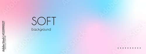 Abstract soft blurred gradient banner. Minimalistic vector colorful background. Facebook cover, web header