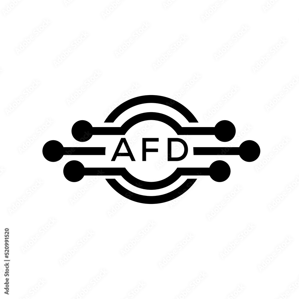 AFD letter logo. AFD best white background vector image. AFD Monogram
