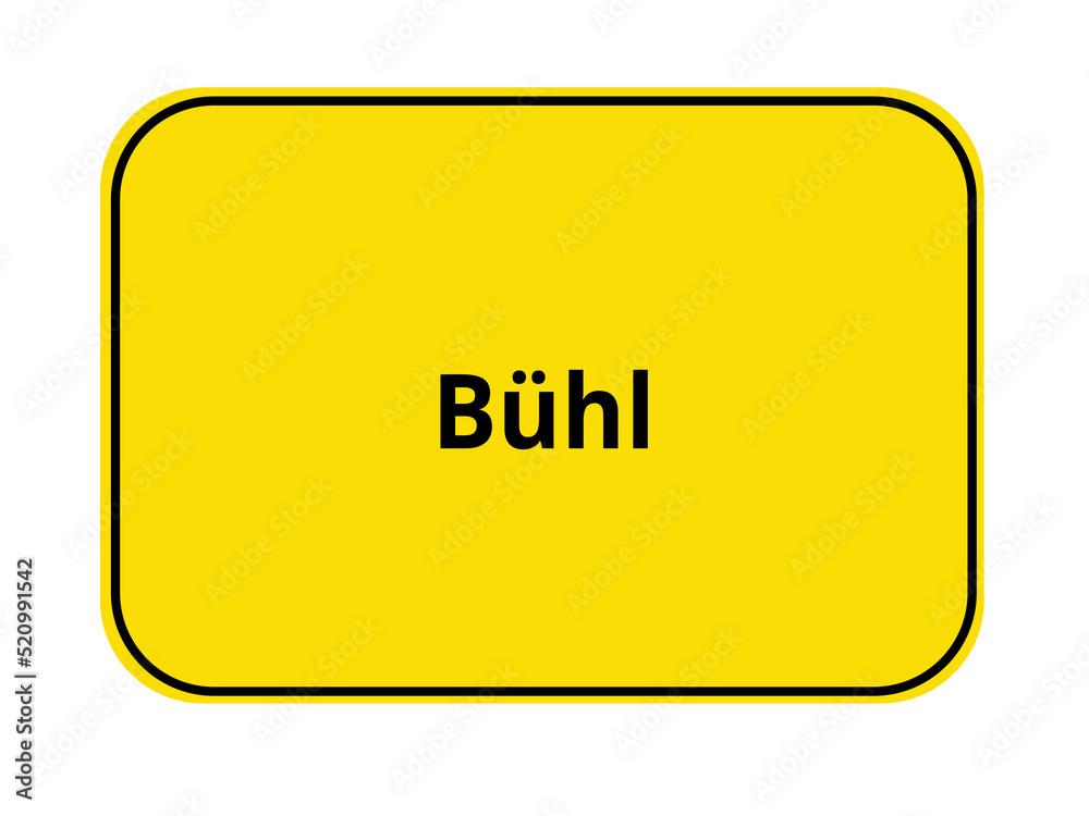 Ortseingangsschild - Bühl Ortseingangsschild - Bühl