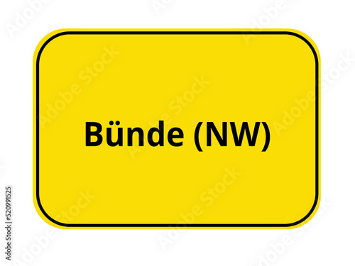 Ortseingangsschild - Bünde NW