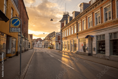Streetview of downtown Maribo, Denmark