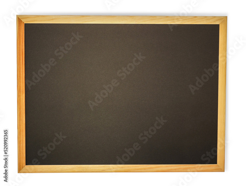 Black board. Wooden frame empty place for your text. Background. Mockup