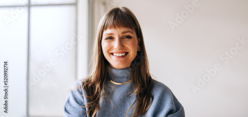 Portrait of a happy businesswoman smiling at the camera