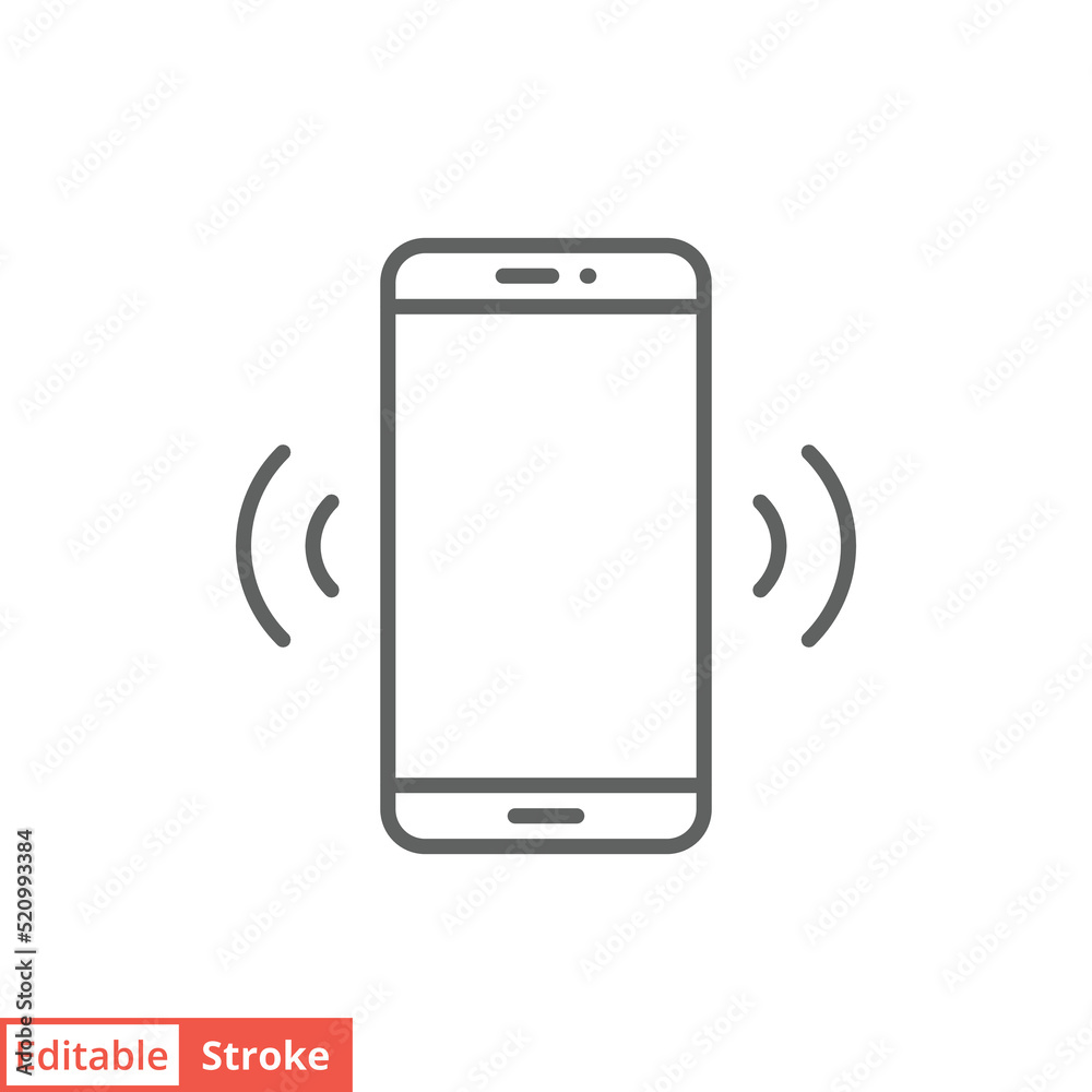 Phone signal icon. Simple outline style. Phone cell, smartphone, wireless, communication concept. Thin line vector illustration isolated on white background. Editable stroke EPS 10. Phone signal icon. Simple outline style. Phone cell, smartphone, wireless, communication concept. Thin line vector illustration isolated on white background. Editable stroke EPS 10.
