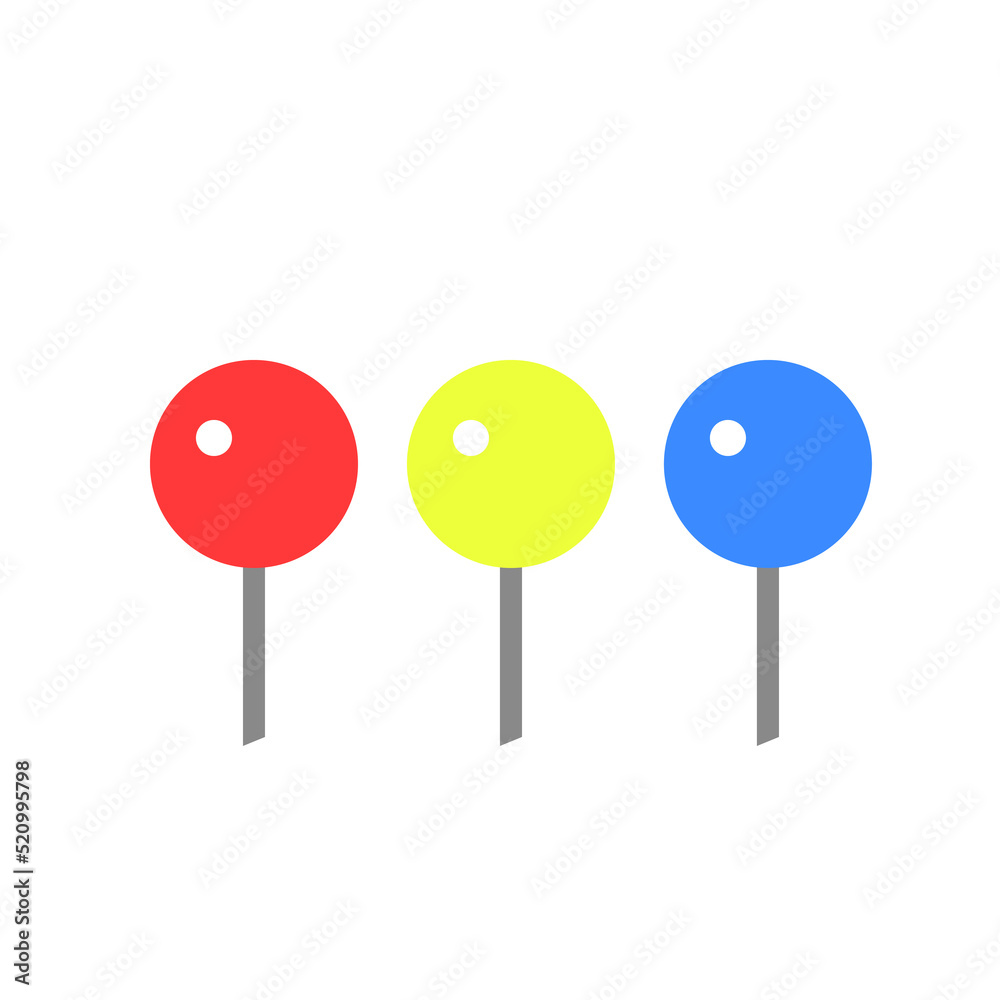pin isolated on white background. Thumbtack. illustration pin isolated on white background. Thumbtack. illustration