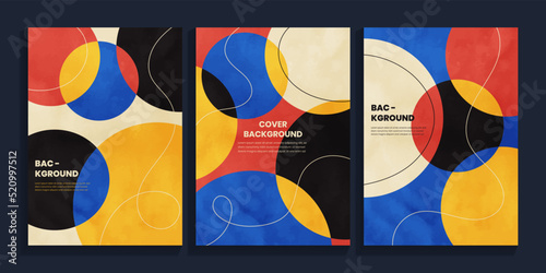 Minimal primitive circles elements with hand drawn lines