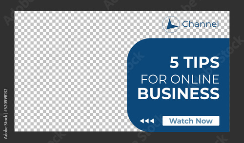 Editable Creative corporate social media web banner and youtube thumbnail template | Youtube live stream video thumbnail for marketing agency | video thumbnail | Youtube thumbnail