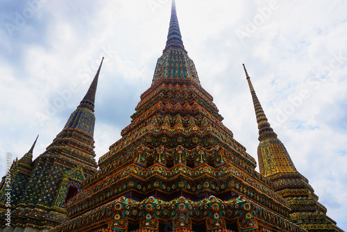 Phra Maha Chedi Si Rajakarn stupa in Wat Pho, Bangkok. Wat Pho is a Buddhist temple complex in Bangkok, Thailand.
