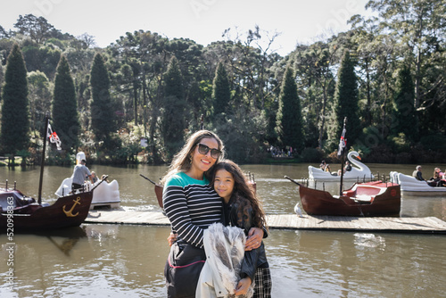 Принти на полотні family on the river