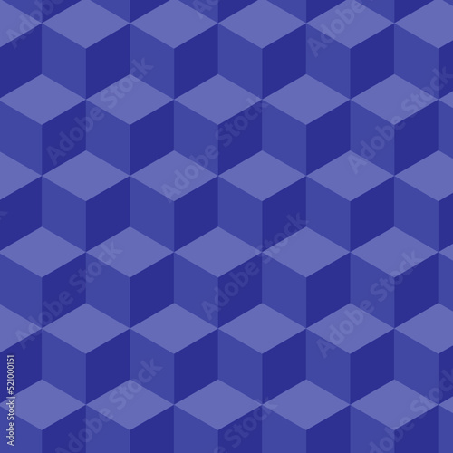 Seamless pattern with 3D square or geometric shape