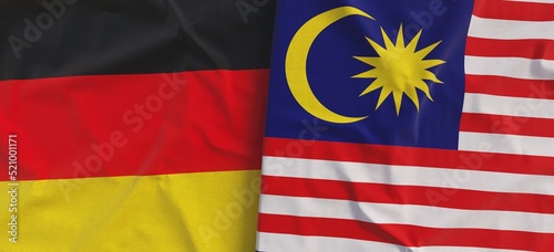 Canvas Print Flags of Germany and Malaysia