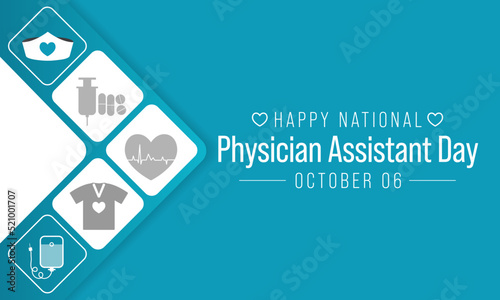 National Physician assistant day is observed every year on October 6, The role of the PA is to practice medicine under the direction and supervision of a licensed physician. Vector art