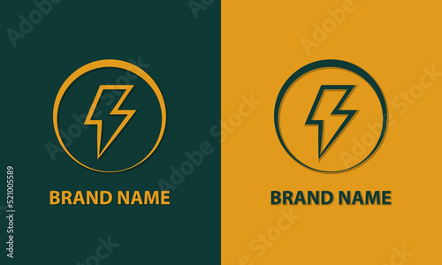 Thunder ball logo illustration vector graphic.