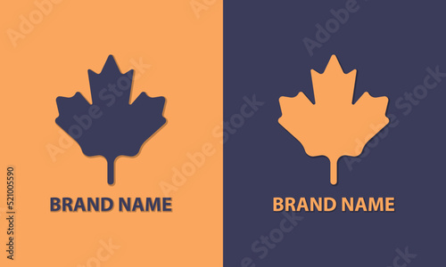 maple leaf logo suitable for beauty products.