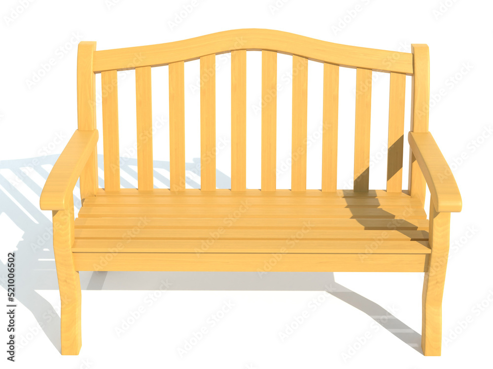 wooden garden park bench 3d render illustration wooden garden park bench 3d render illustration