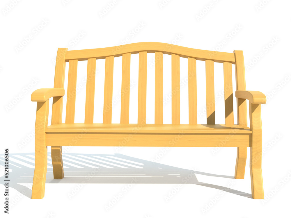 wooden garden park bench 3d render illustration wooden garden park bench 3d render illustration