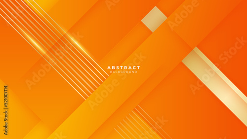 Modern orange and gold luxury abstract background