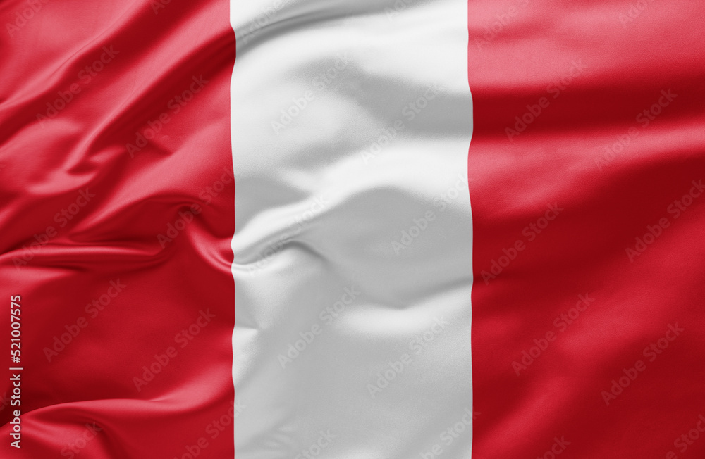  Waving national flag of Peru