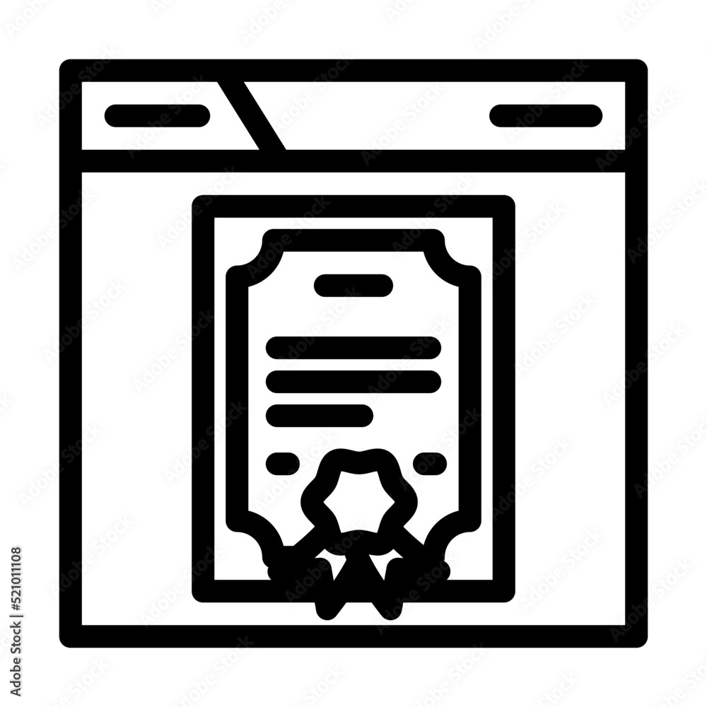 license document line icon vector. license document sign. isolated contour symbol black illustration license document line icon vector. license document sign. isolated contour symbol black illustration