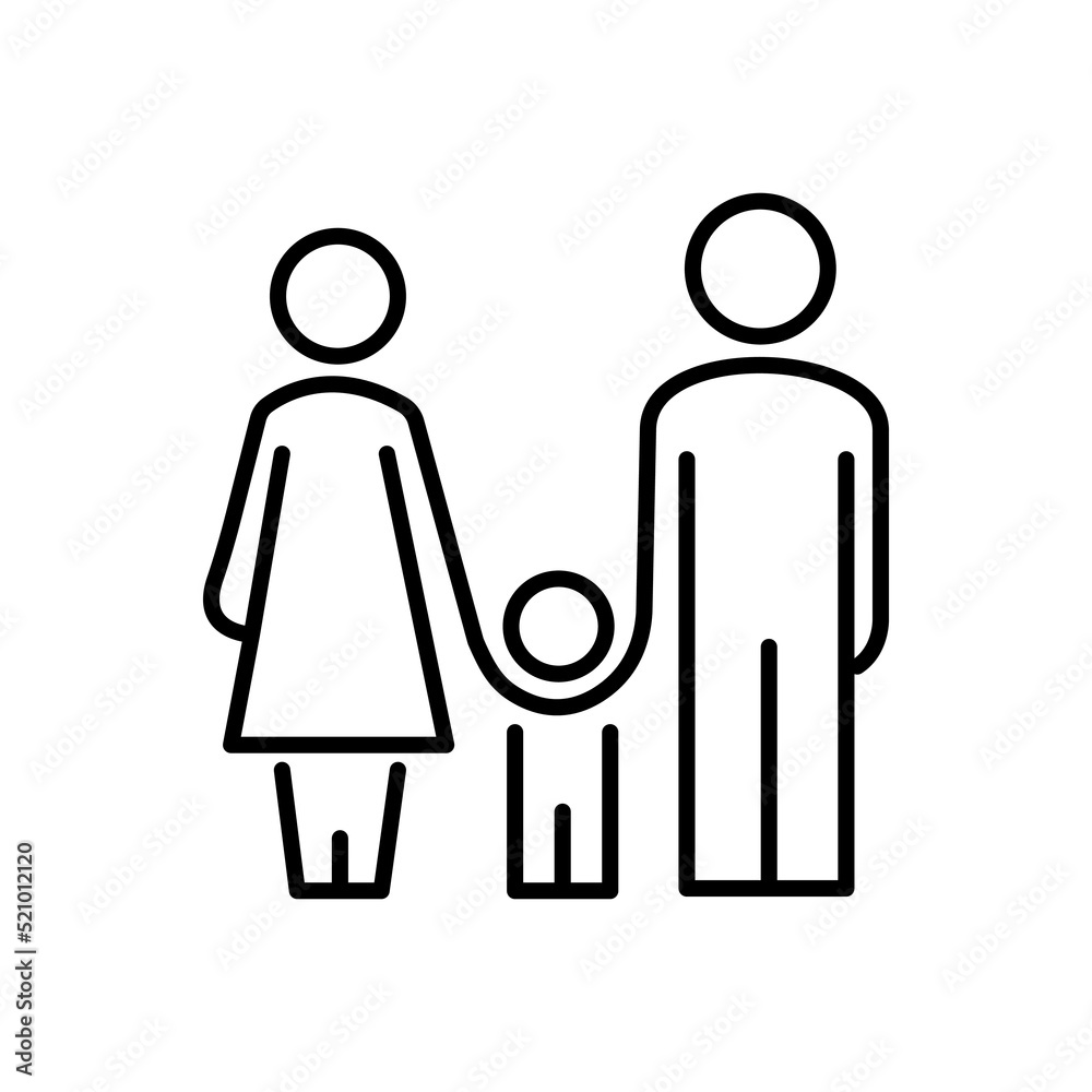 Line family Icon on the white background Line family Icon on the white background