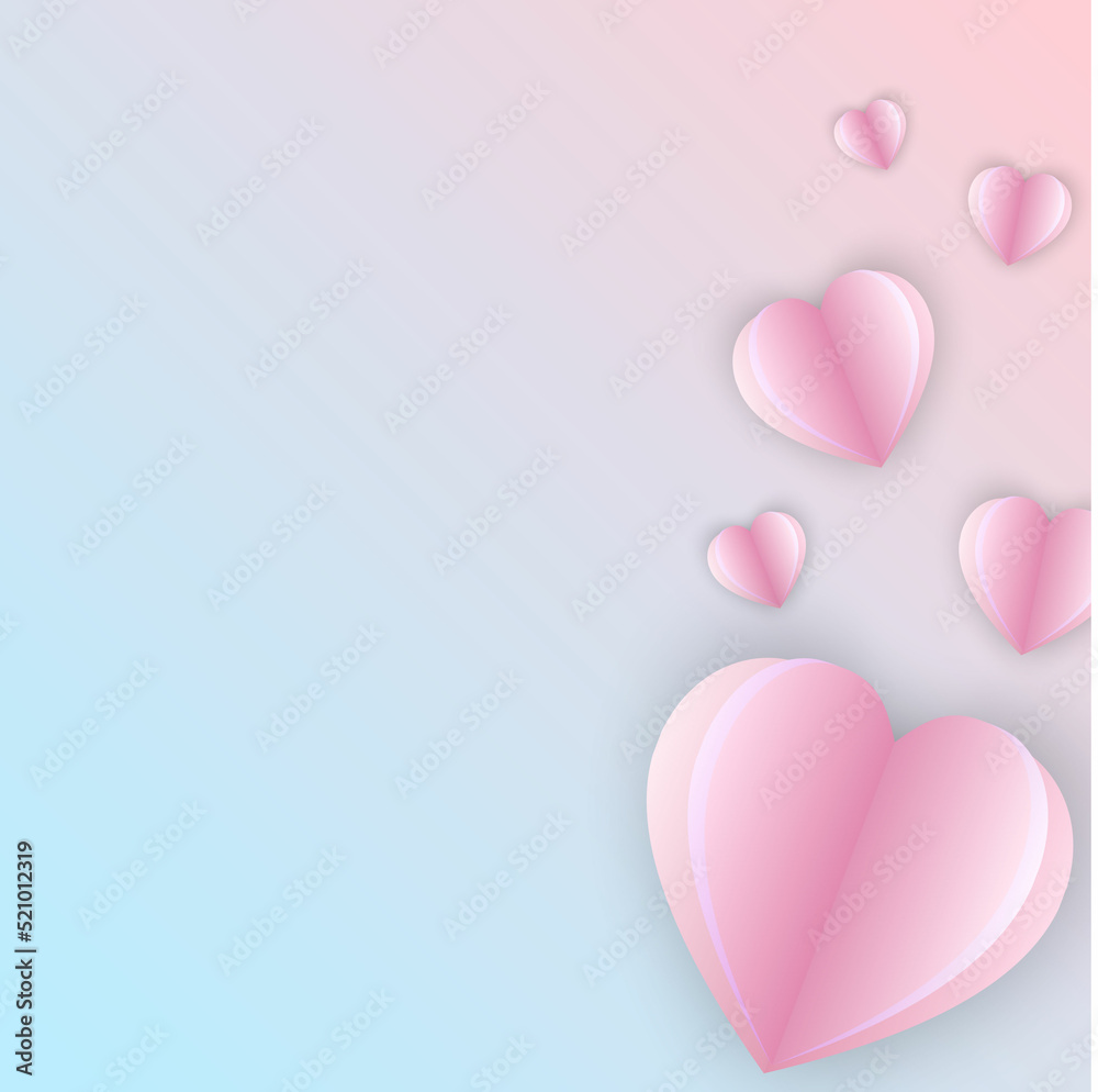 pink heart valentine background