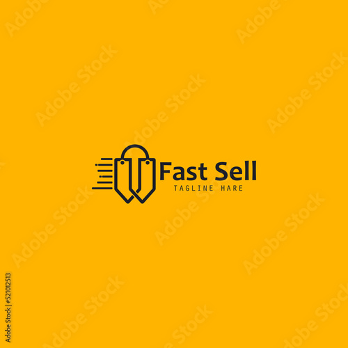 Fast, sell, logo, online, shopping, icon, symbol, selling