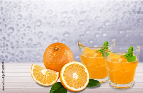 Refreshing cold citrus water. Detox iced drink lemonade  summer healthy cocktail