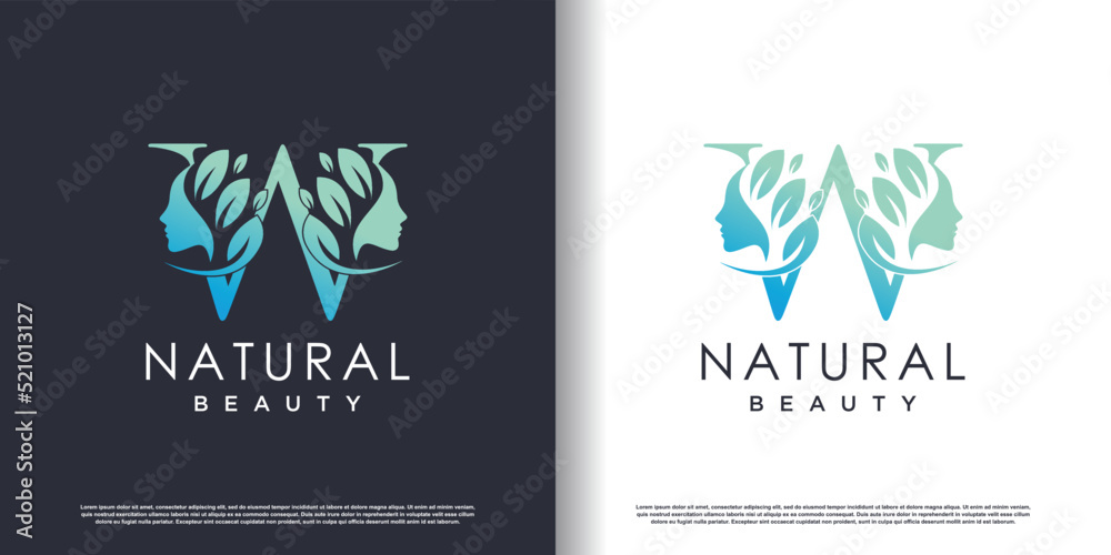Nature beauty logo template with letter Z concept Premium Vector