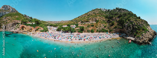 Foto La Granadella beach in Javea, Spain on a summer day. Panoramic