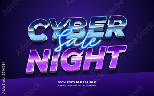 Cyber Monday Sale editable text style effect 